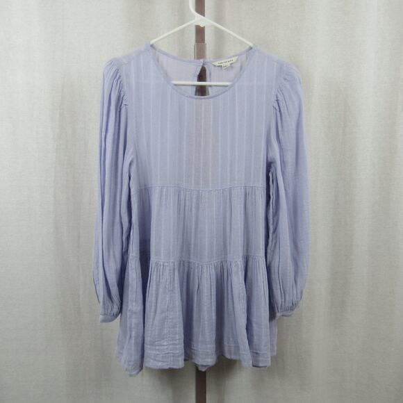 American Eagle Women’s XS Oversized Long Sleeve Tiered Babydoll Tunic Top - Picture 1 of 5